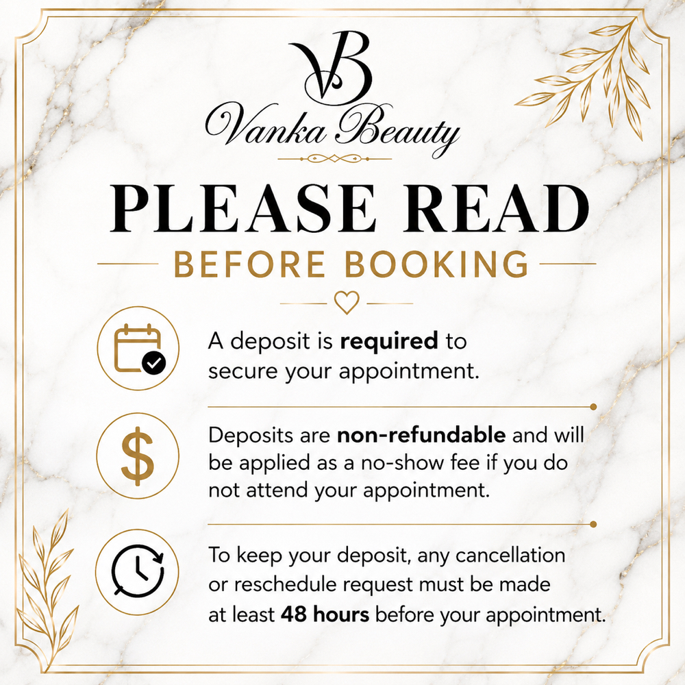 BEFORE BOOKING at Vanka Beauty in The Woodlands, TX