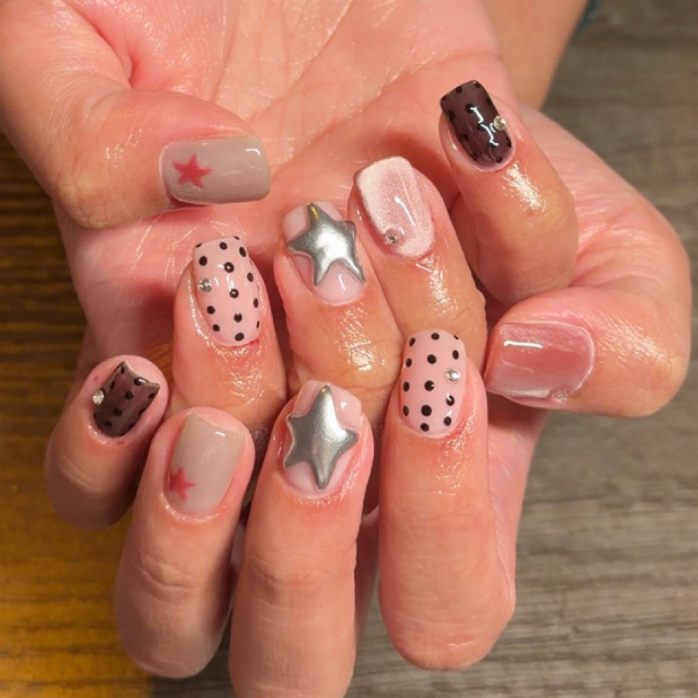 Str. Gel Mani + (Tier 2 Nail Art) at ZAHRA NAIL STUDIO in Westfield, NJ