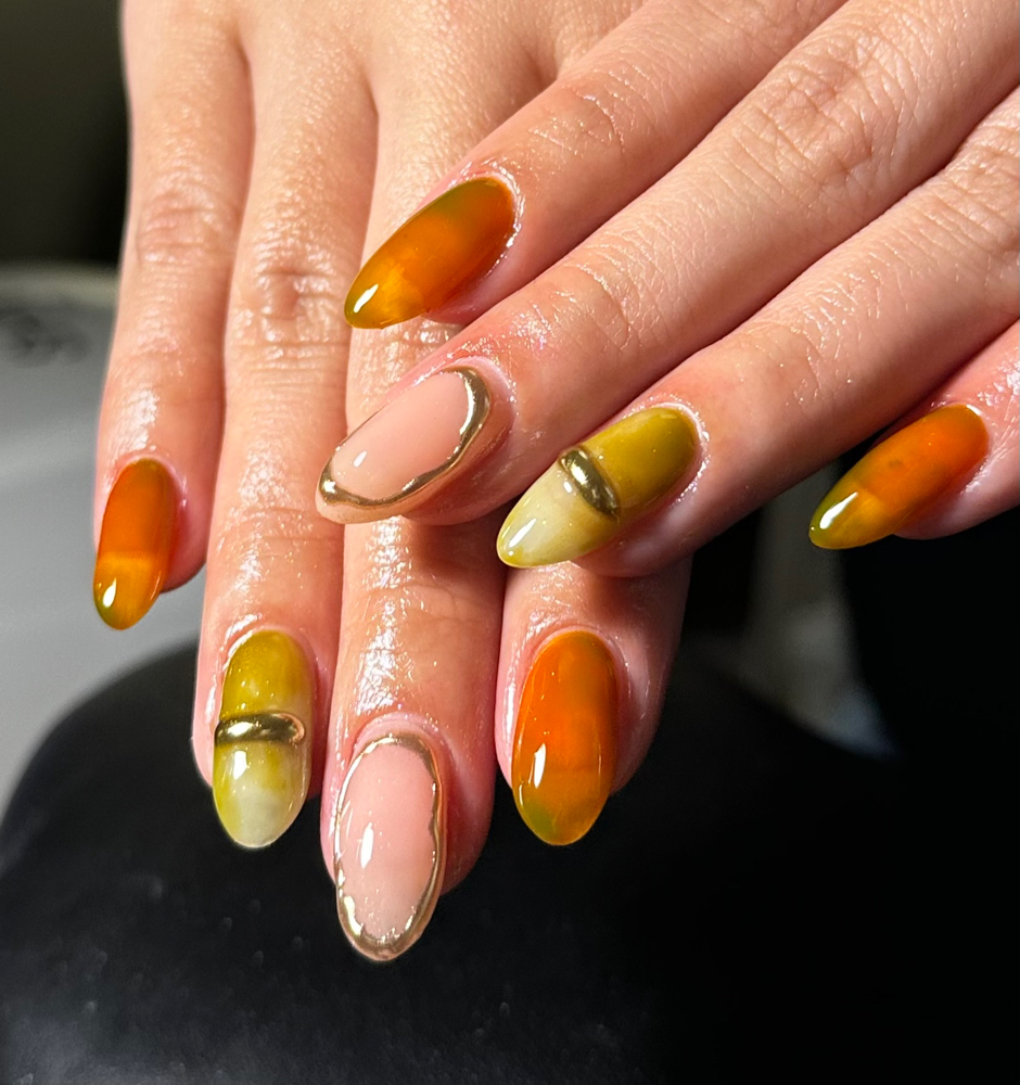 Str. Gel Mani + (Tier 2 Nail Art)