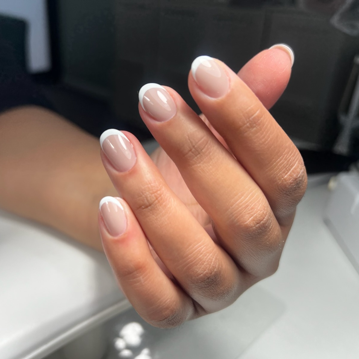 French tip nail design-Add On at MY Nails Studio in Elkins Park, PA