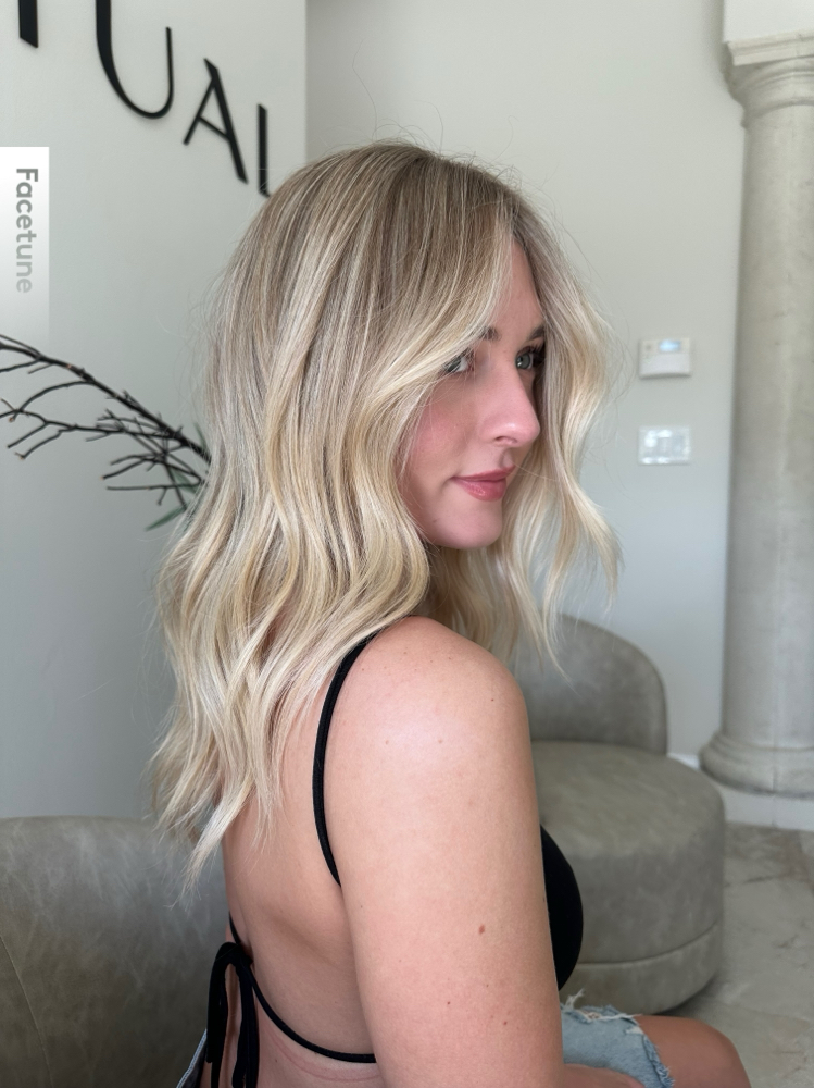transformative blonding session