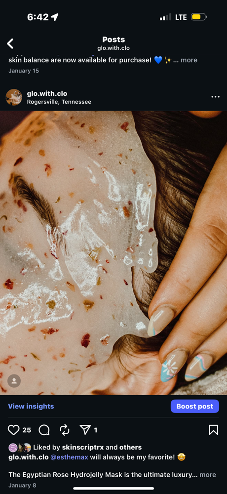 Hydrojelly Mask at Glo With Clo in Rogersville, TN