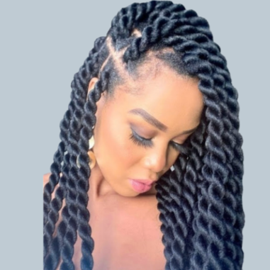 Jumbo Knotless Braids/twists at Africana Star Braiding Salon in Los Angeles, CA
