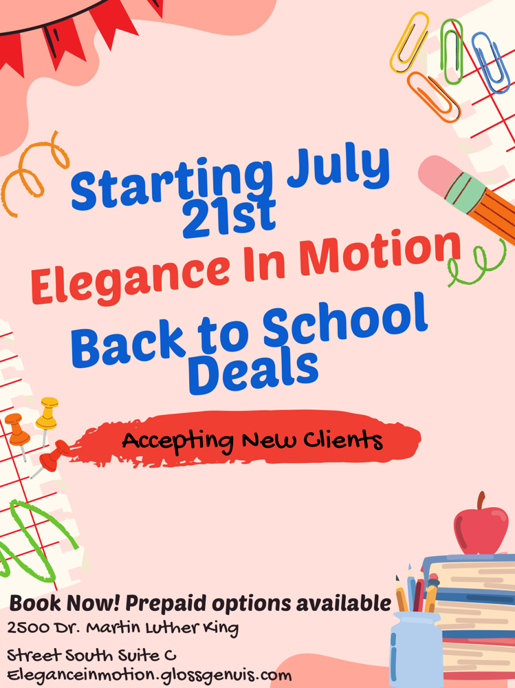 Back 2 School Starts 7/21