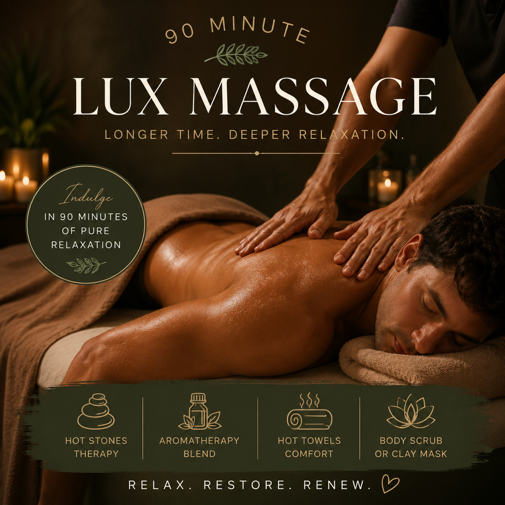 90 Minute Lux Massage at Sage & Cedar Massage in Houston, TX