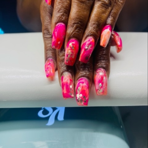 Baddie FREE Medium Acrylic Full Set at Pretty N Polished Nails by Mi Mi in Suffolk, VA