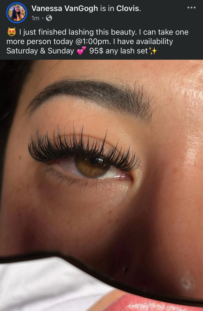Lash Extentions WispyClassic/WetSet at Vanessa VanGogh Lashes in Clovis, NM