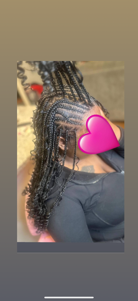 Medium Fulani Flip Over Braids at Goddess Stylez in Sealy, TX