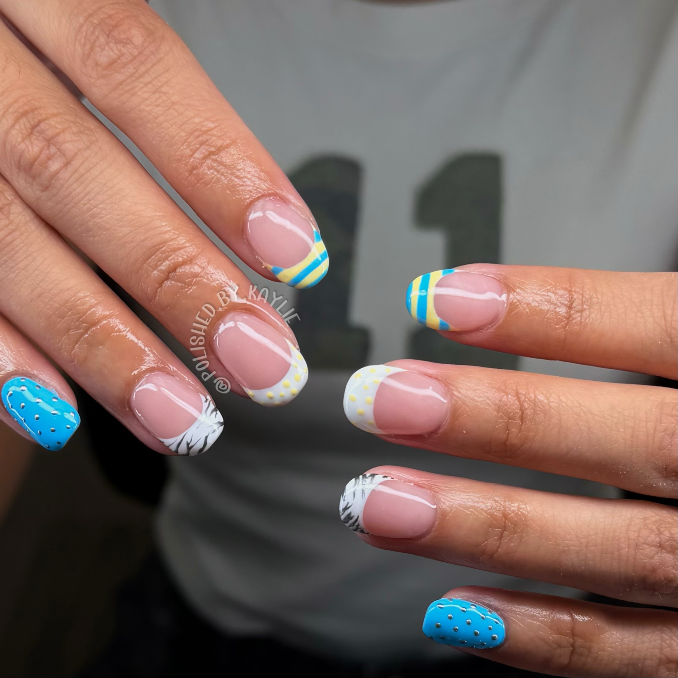 Builder Gel Mani W/ Moderate Design at Fig + Poppy Beauty Studio in Leominster, MA