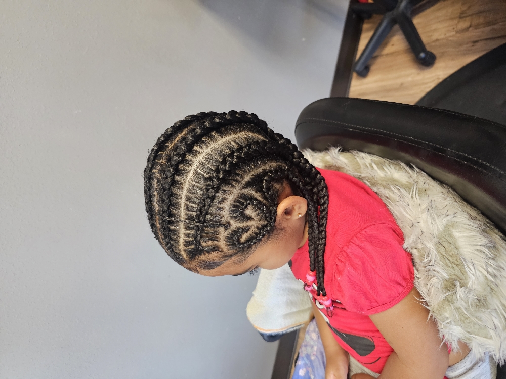 Braids W/heart Design