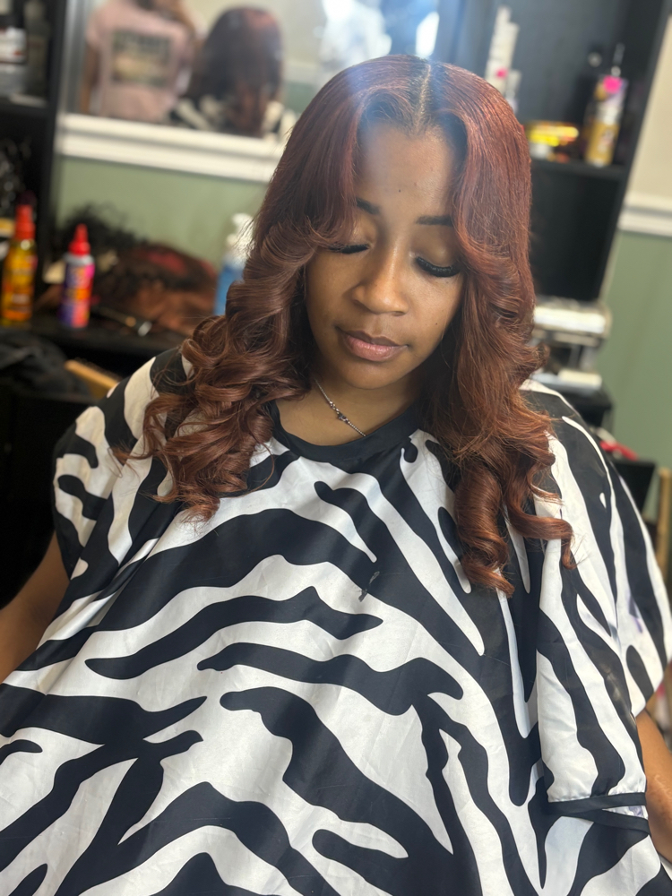 Natural Quickweave W/curls