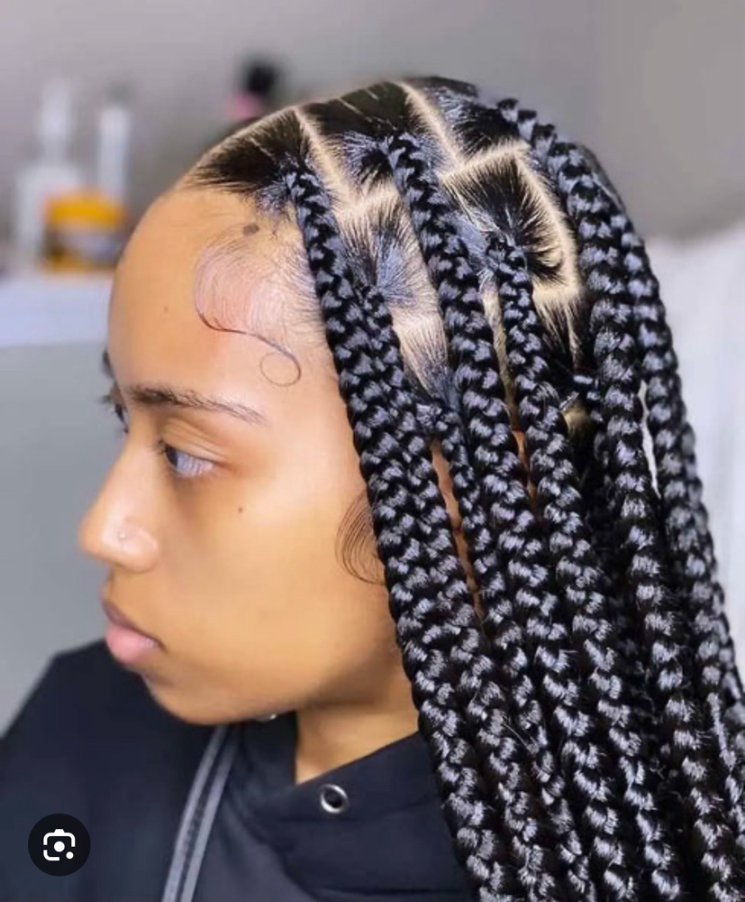 Large Knotless ( Hair Supplied)