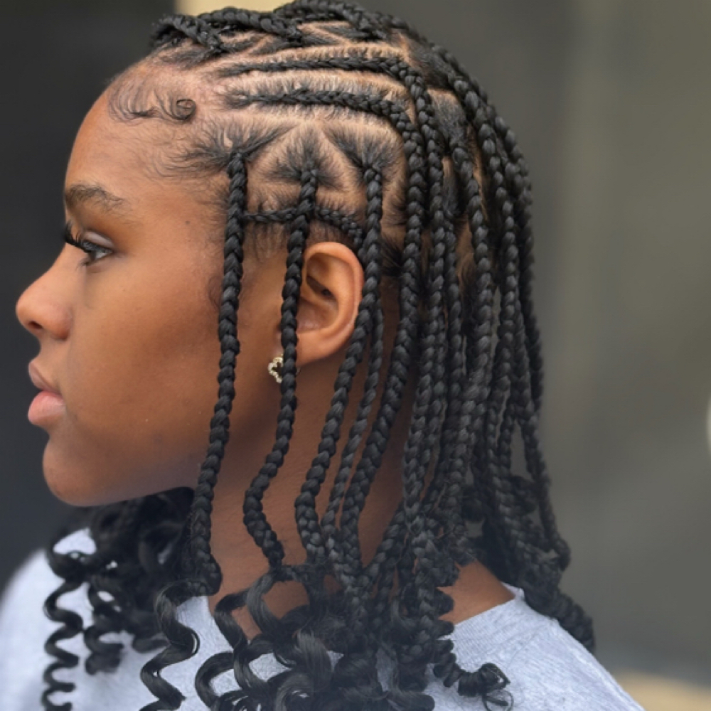 Fulani Knotless Bob at Glammed By Lexx in Hickory, NC