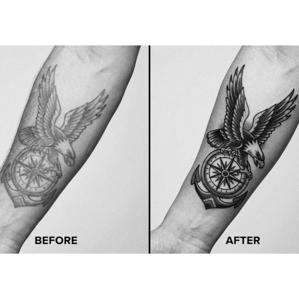 Tattoo Touchup at SunnysKai Ink in Columbia Falls, MT