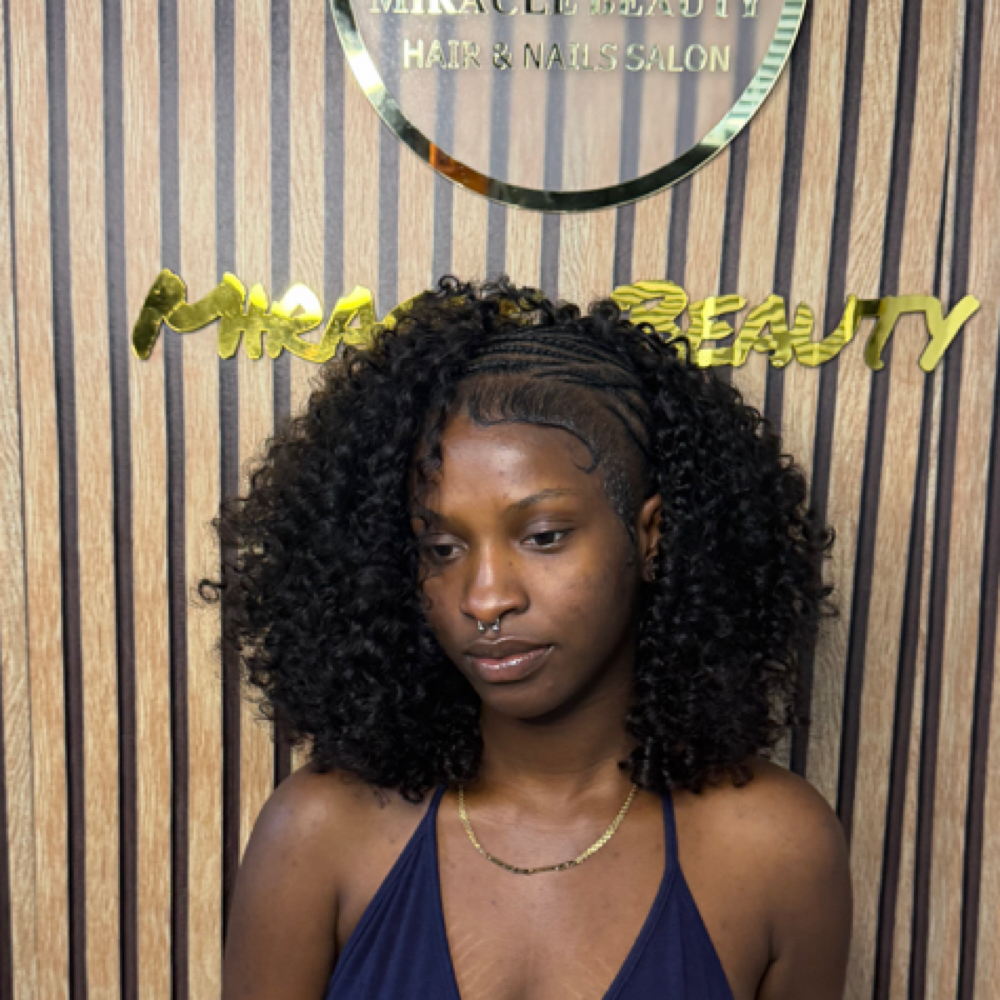Tribal/fulani Sew-in at Miracle Beauty House in Lubbock, TX