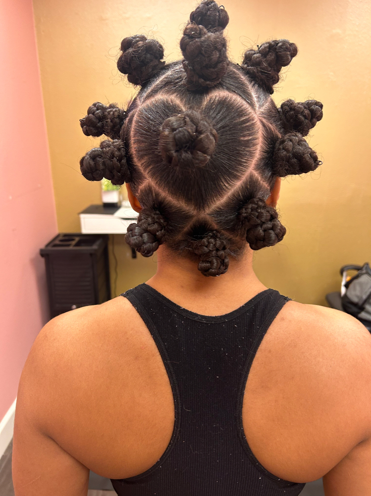 Bantu knots - No Hair Added