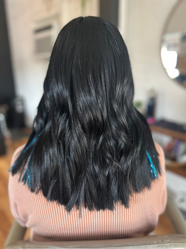 Tinsel/ Feather Extensions at Pretty Parlor By Lyric in Humble, TX