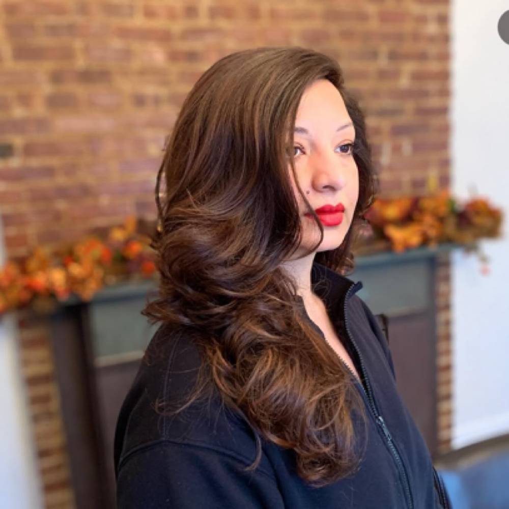Round Brush Blowdry at Glo Luxe Beauty in New Rochelle, NY