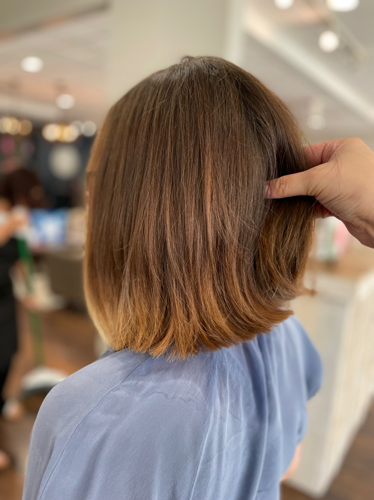 Base Color & Short Haircut at North & South Styles by Bri in Wake Forest, NC