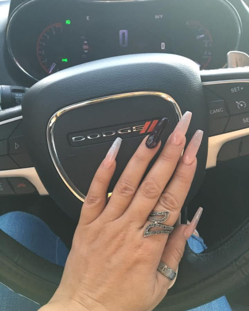 Long and Simple Nail Set at Yendi Creations Hair and Nail Artist in El Paso, TX