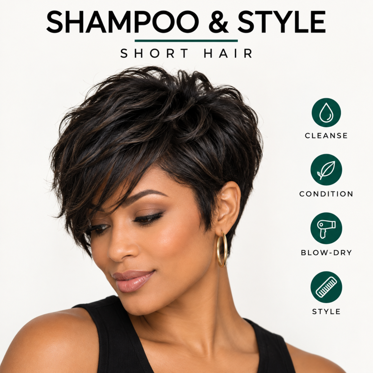 Shampoo + Style + Short Hair at Sparkle Sessions in Yorba Linda, CA