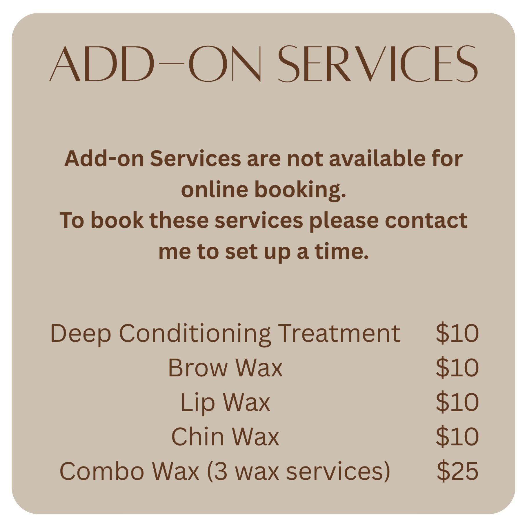Add-on Services at Hair by Lexie in Andalusia, AL