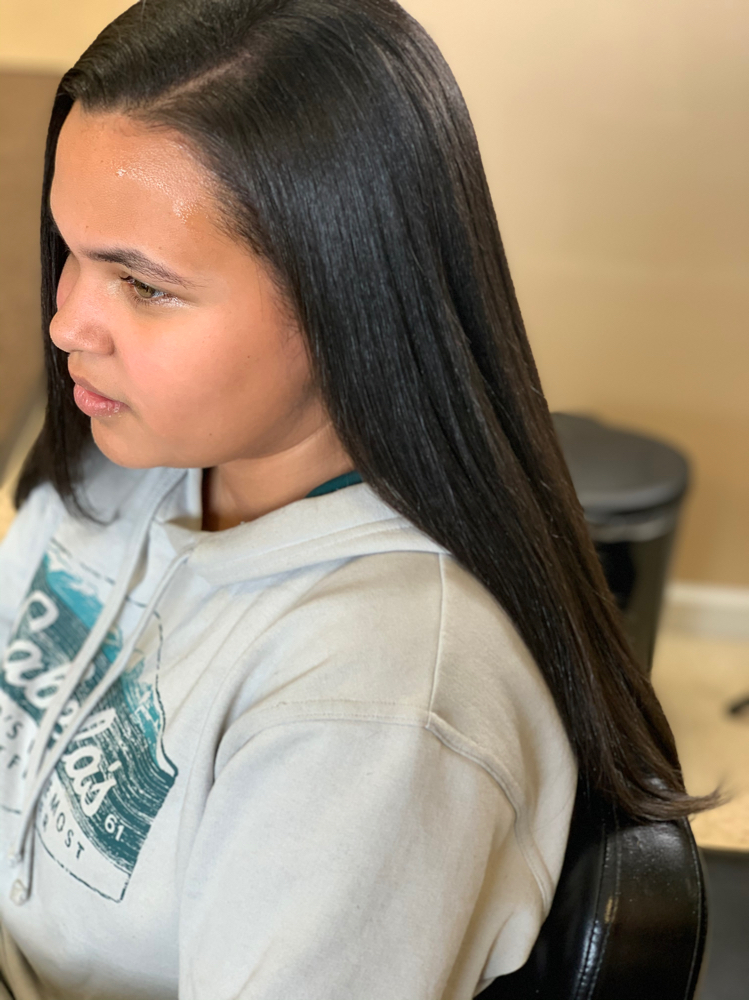 Long Hair Silk Press