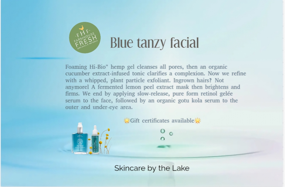 Blue tanzy facial