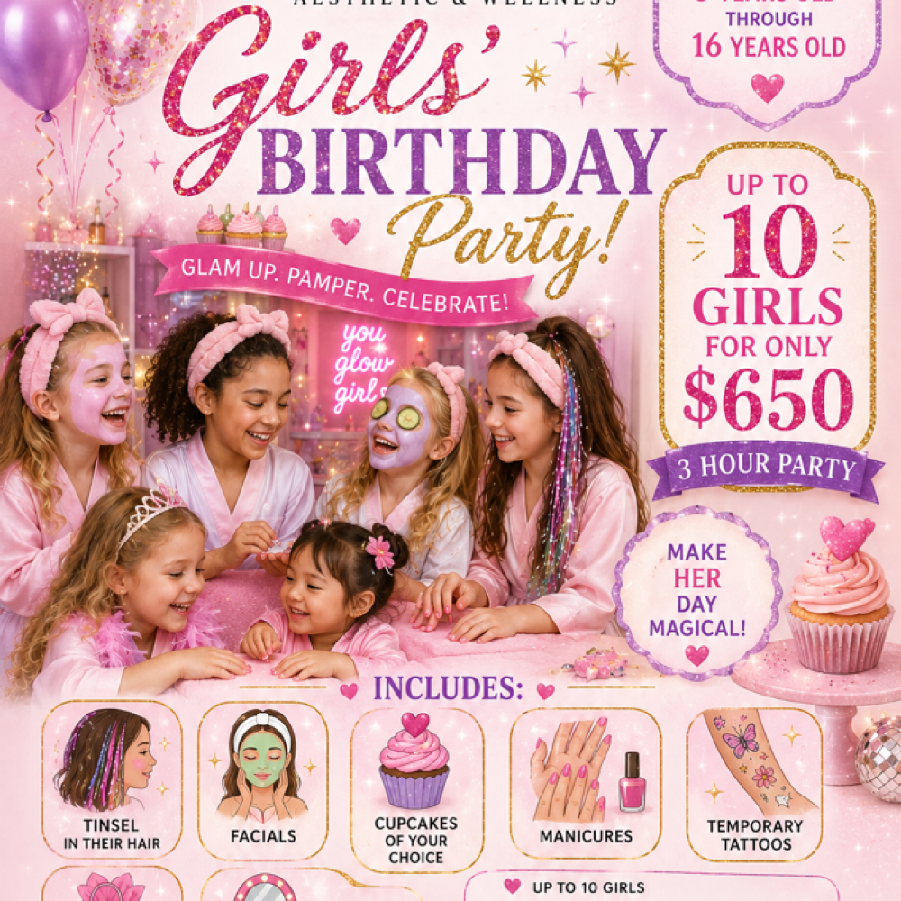 BIRTHDAY SPA DAY PARTY at The Skin Room Aesthetic and Wellness LLC in Longview, TX