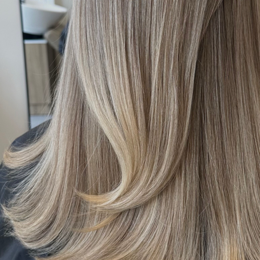 Partial Custom Blonde + Haircut at Haley’s Hair Haven in San Antonio, TX