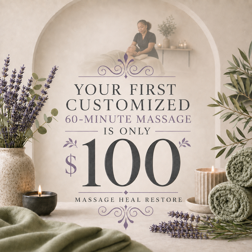 First 60 minutes with us at Massage Heal Restore, LLC in hypoluxo, FL