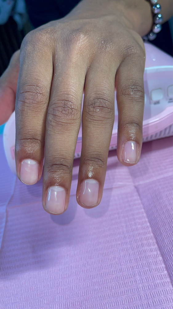 Clear gel manicure