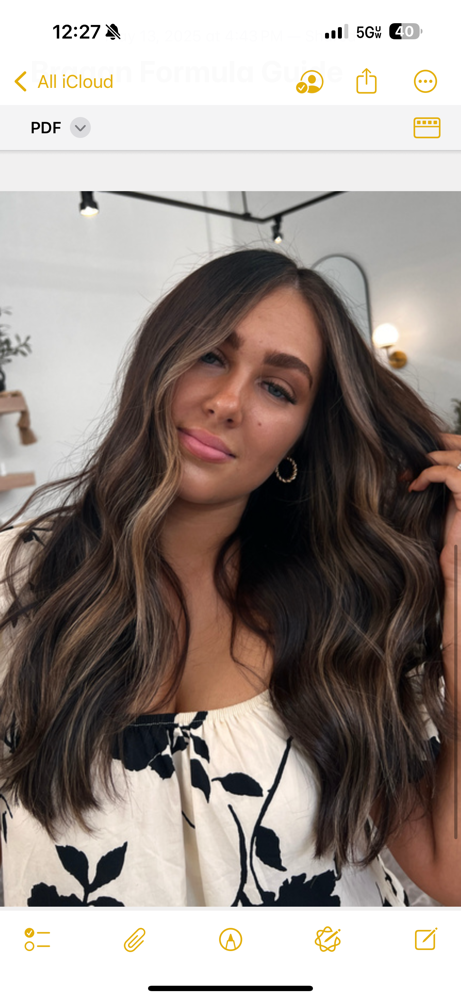 Balayage with Lowlights