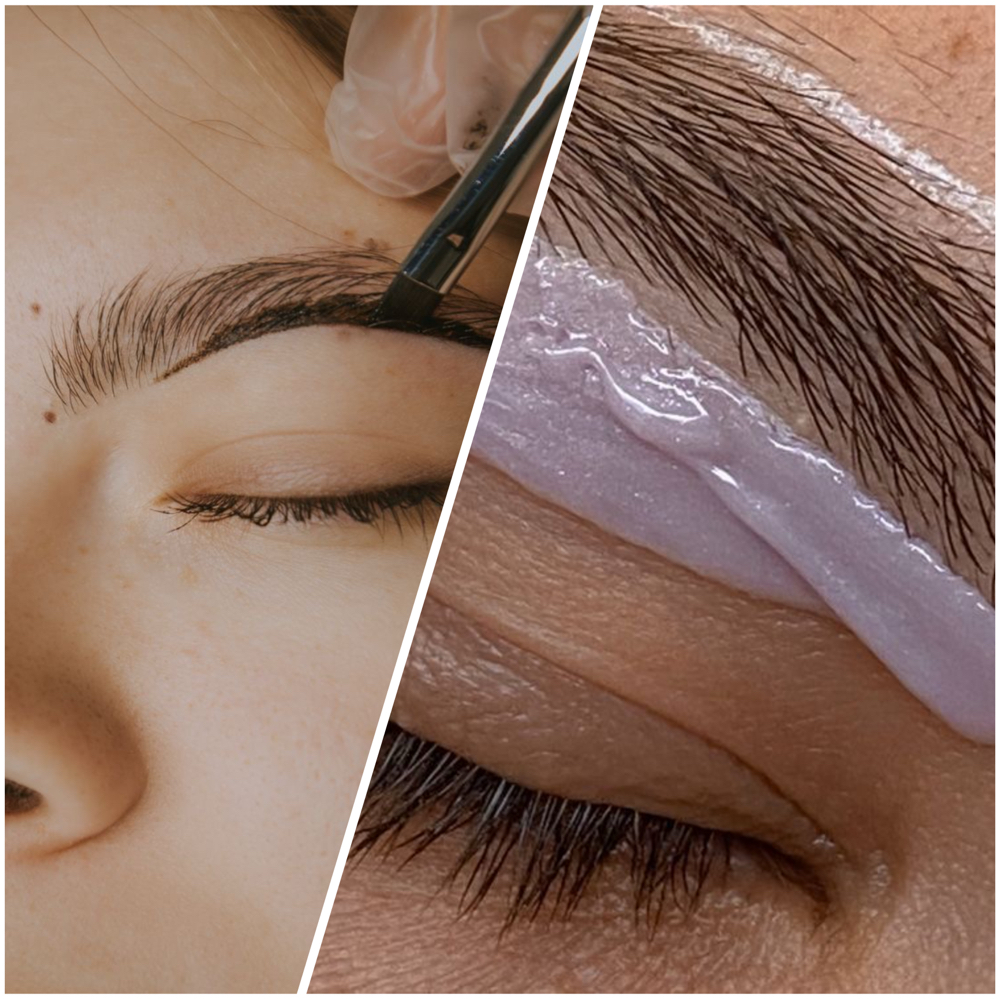 Eyebrow wax and tint