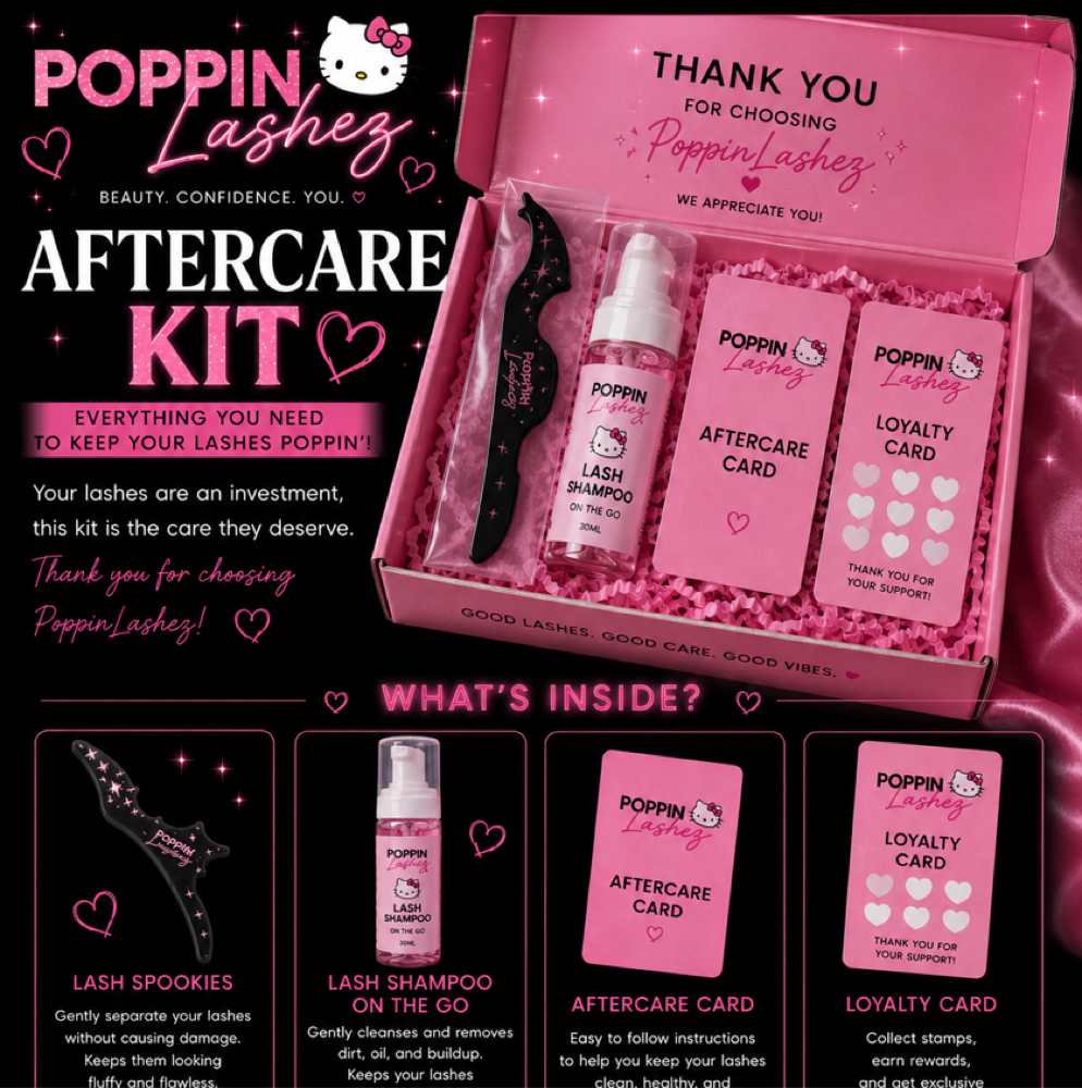 Lash Aftercare Kit at Poppinlashez