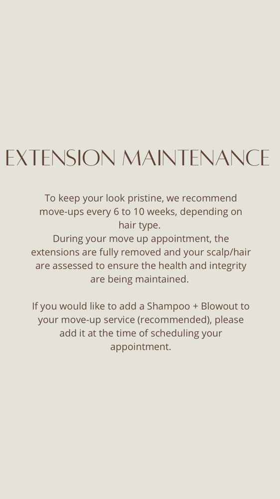 EXTENSION MAINTENANCE- 2 ROWS