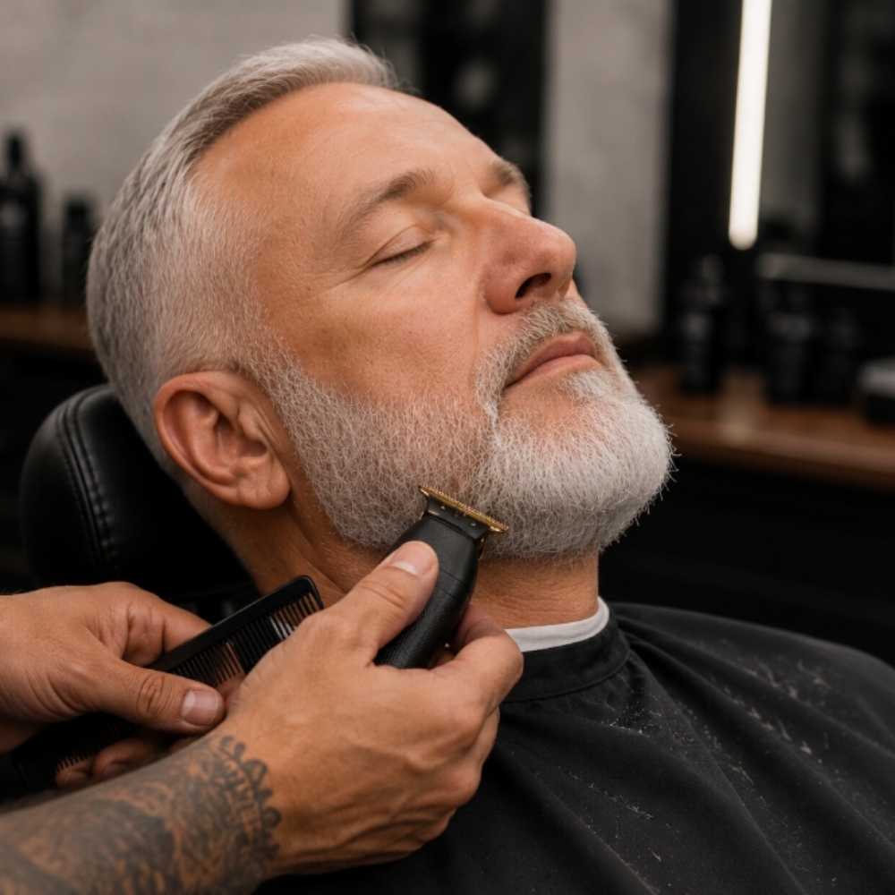 Senior Beard W/ Haircut (55+) at Introvert Men's Grooming Lounge in Chandler, AZ