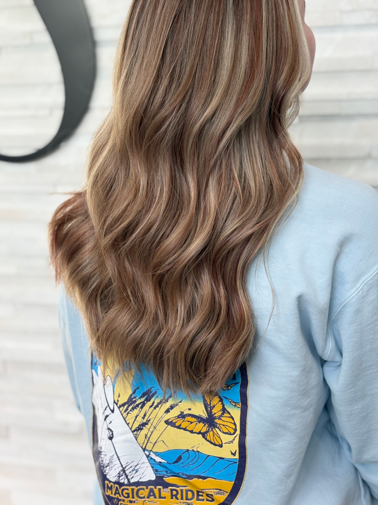 Root Touchup+mini Highlight+haircut at Onyx Beauty in Chesapeake, VA