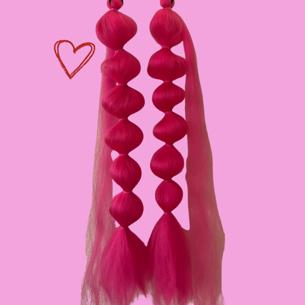 Festival Braids - Hot Pink Bubbles at Happy Scalp in Grants Pass, OR