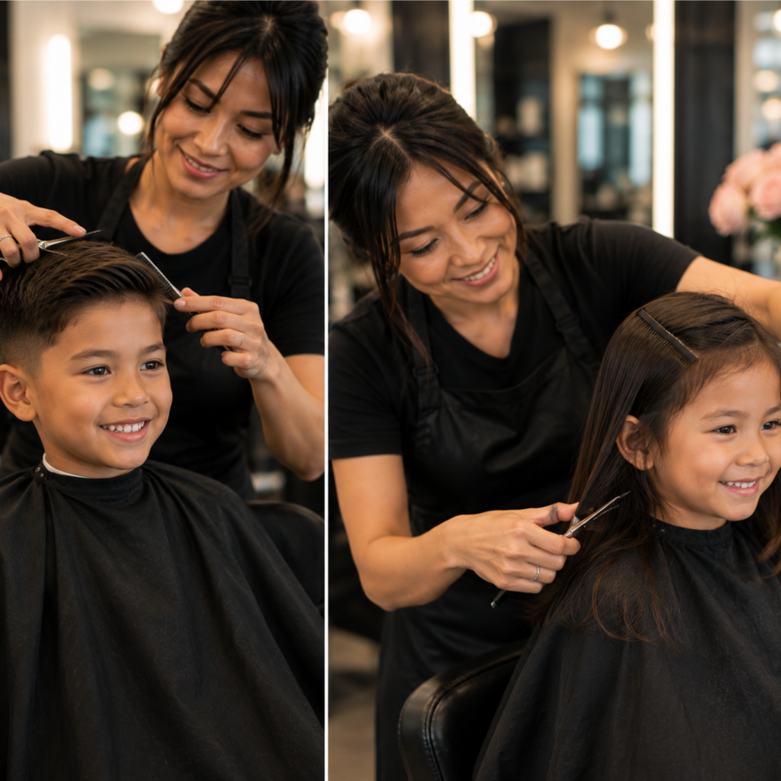 Kid's Haircut at HairBar Salon BarberShop in Cross Roads, TX