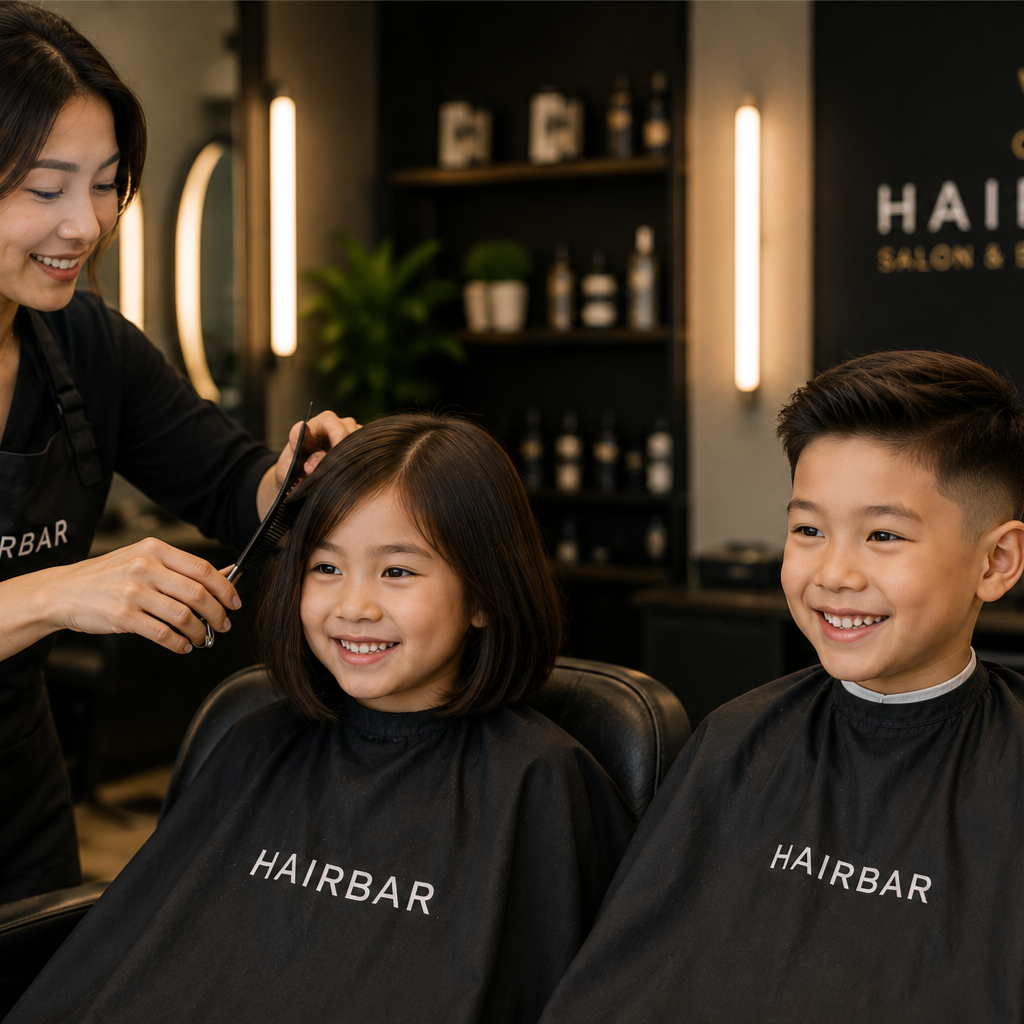 Kid's Haircut at HairBar Salon BarberShop in Cross Roads, TX