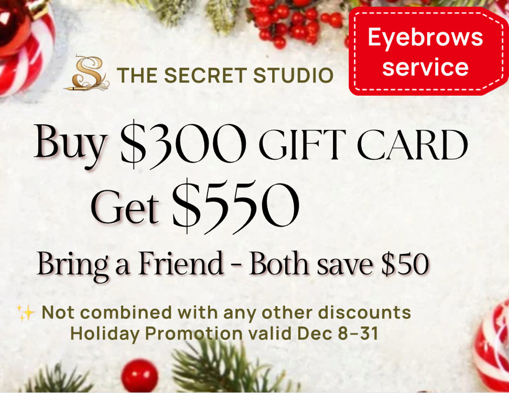 EYEBROWS GIFT CARD $300 VALUE $550