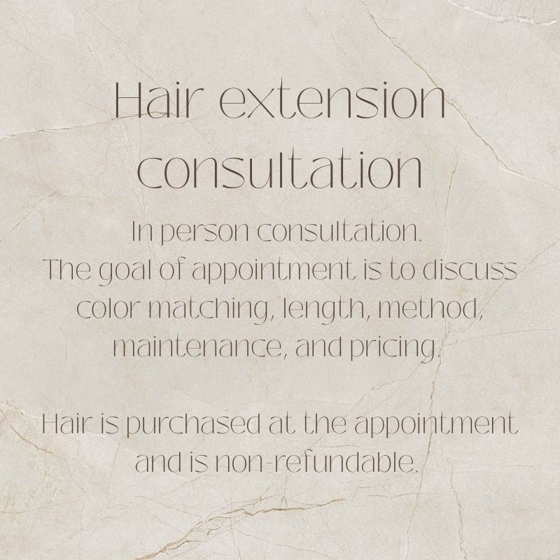 THE HAIR EXTENSION CONSULTION