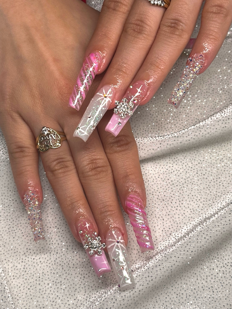 Long Acrylic Nails at Sammy’s cosmo in Salem, OR