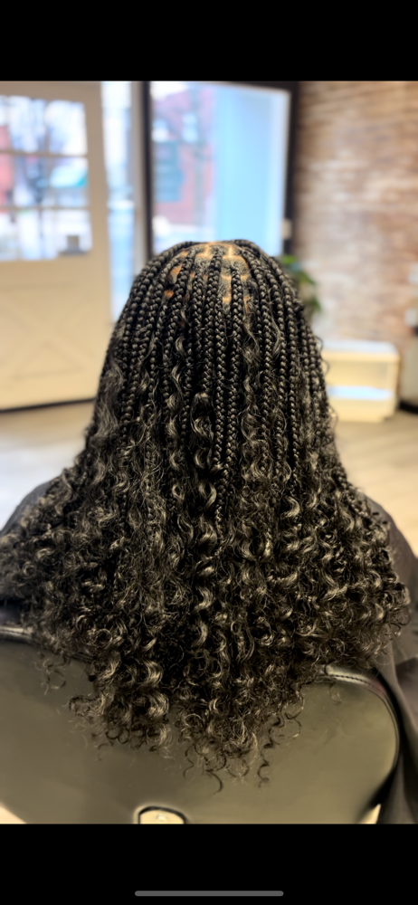 Boho Knotless Braids - Curly Hair