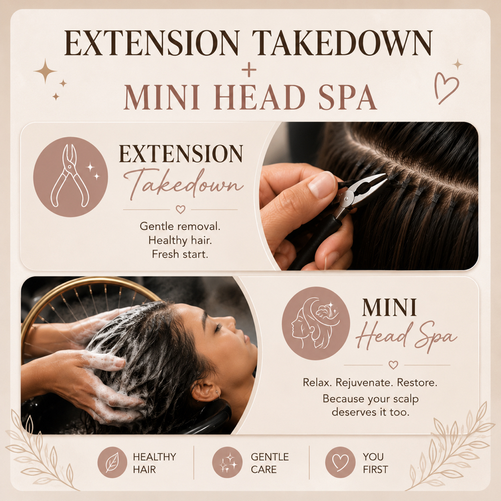 Extension Take Down &Mini headspa at City Spa by Blue in Dallas, TX