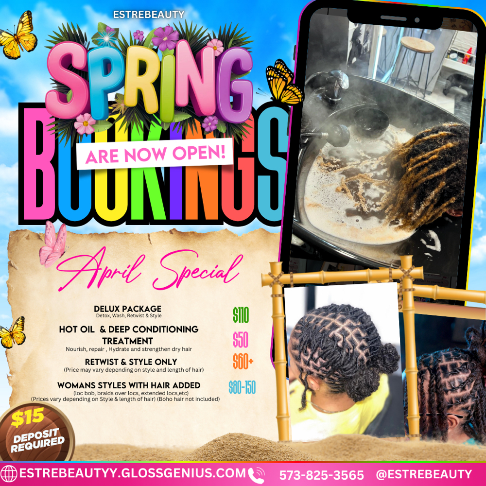 April special at Estrebeautyy in Columbia, MO