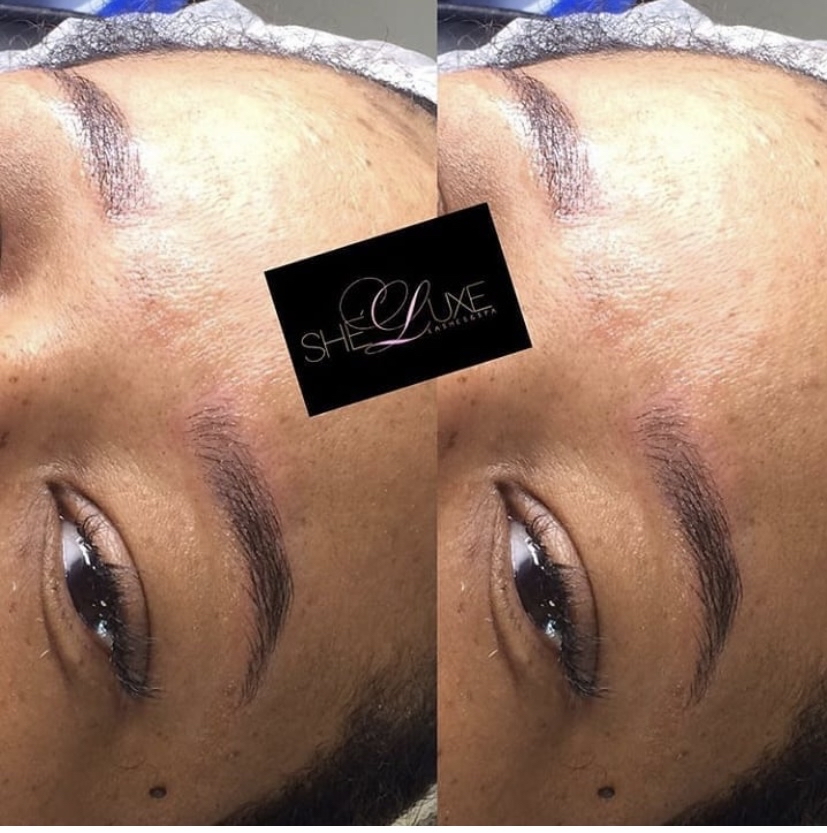 Natural Brow Microblading at She’ Luxe Lashes in Greenville, NC