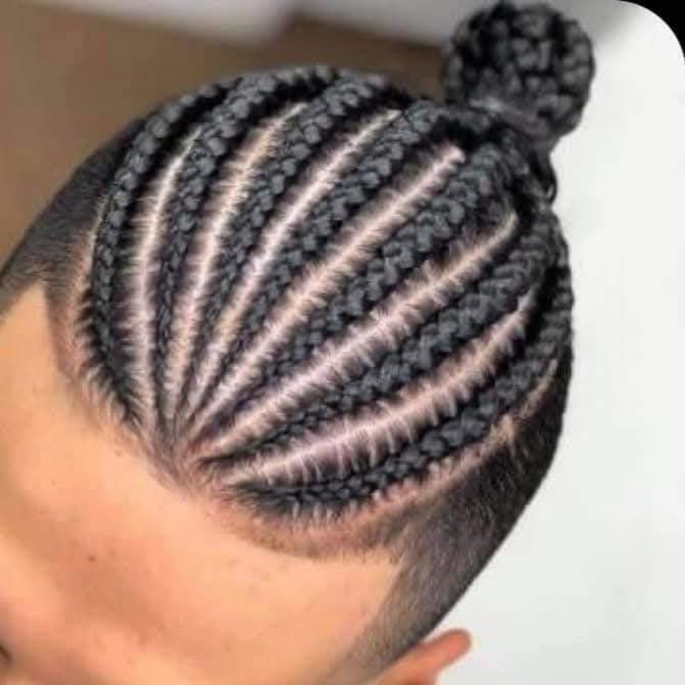 Man Cornrows at Ruphine Hair Braiding in Marietta, GA