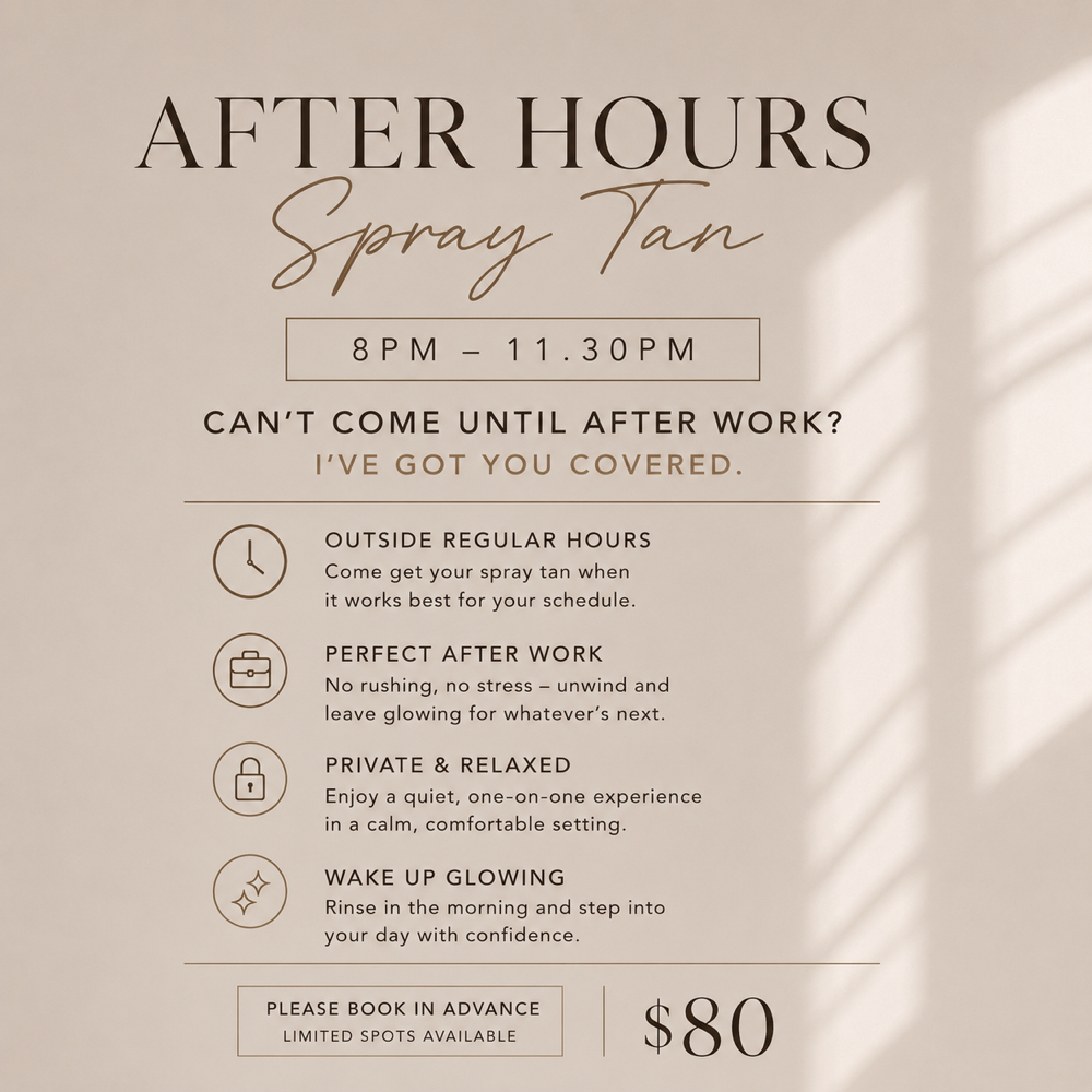 After Hours Spray Tan 🌙 at Bronzed Studio Glow in New York, NY